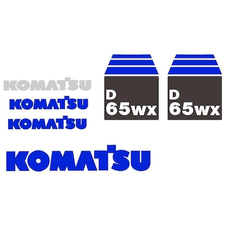 Aftermarket New D65WX Komatsu Dozer Decal Set KOMD65WX-15DECALSET